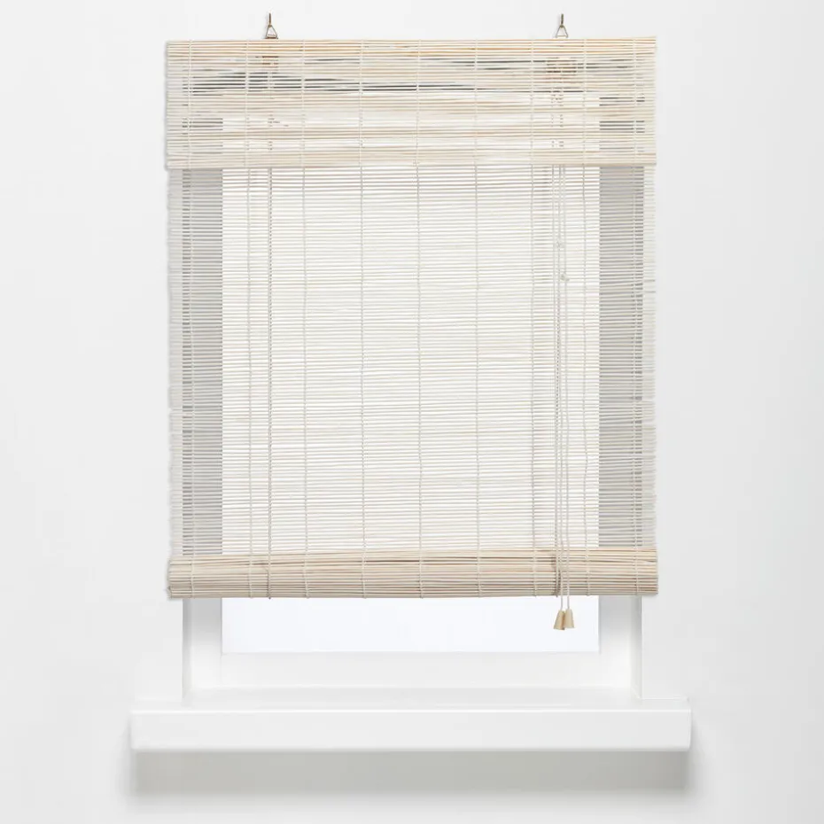 Kwantum Rolgordijnen | Rolgordijn Bamboe Wit 100×220 Cm 100X220CM