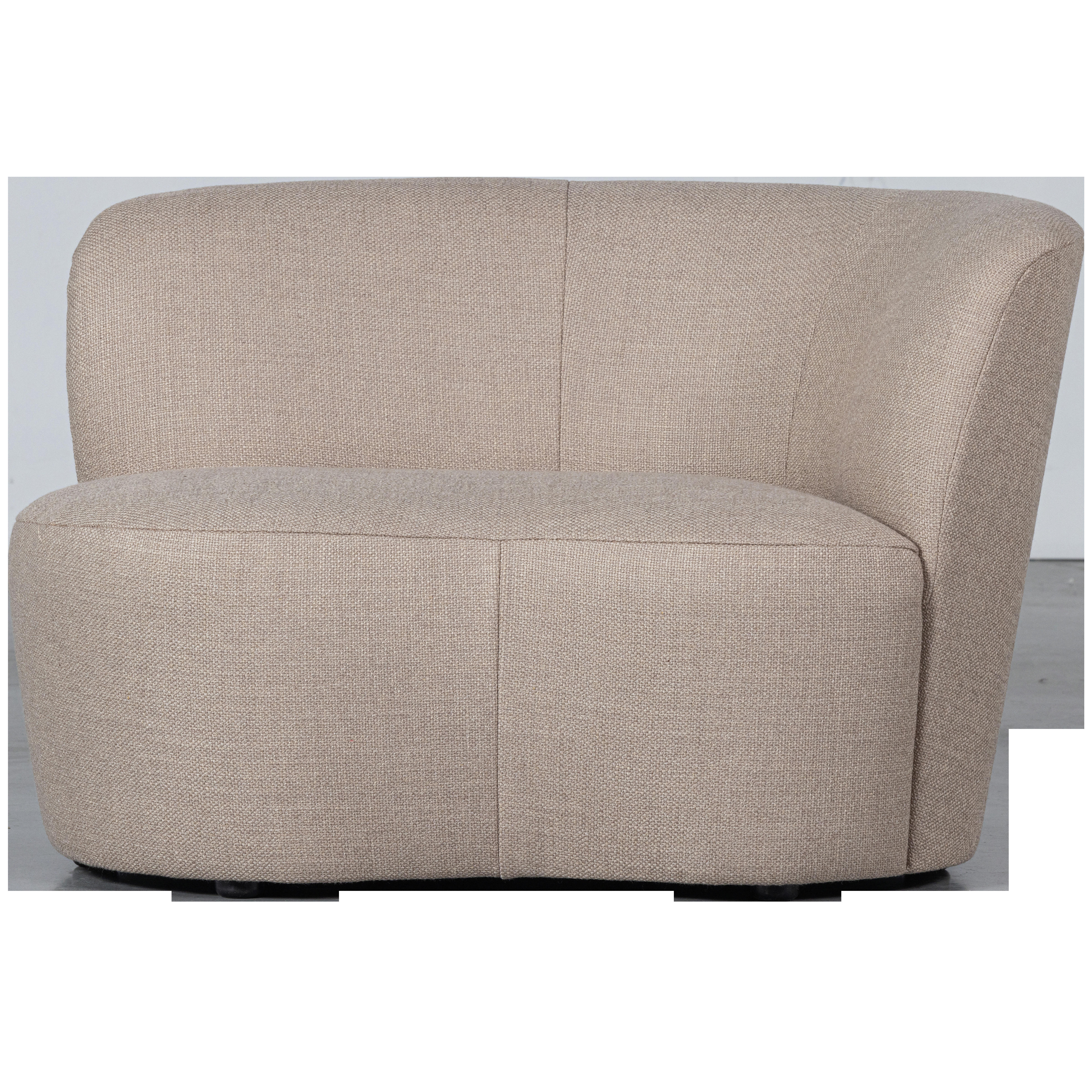 0 - Banc Droit - Polyester - Beige - 73x112x80 - WOOOD Exclusive  - Stone