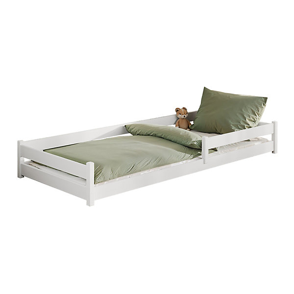 Lit au sol 90x200 sommier inclus Lily Blanc