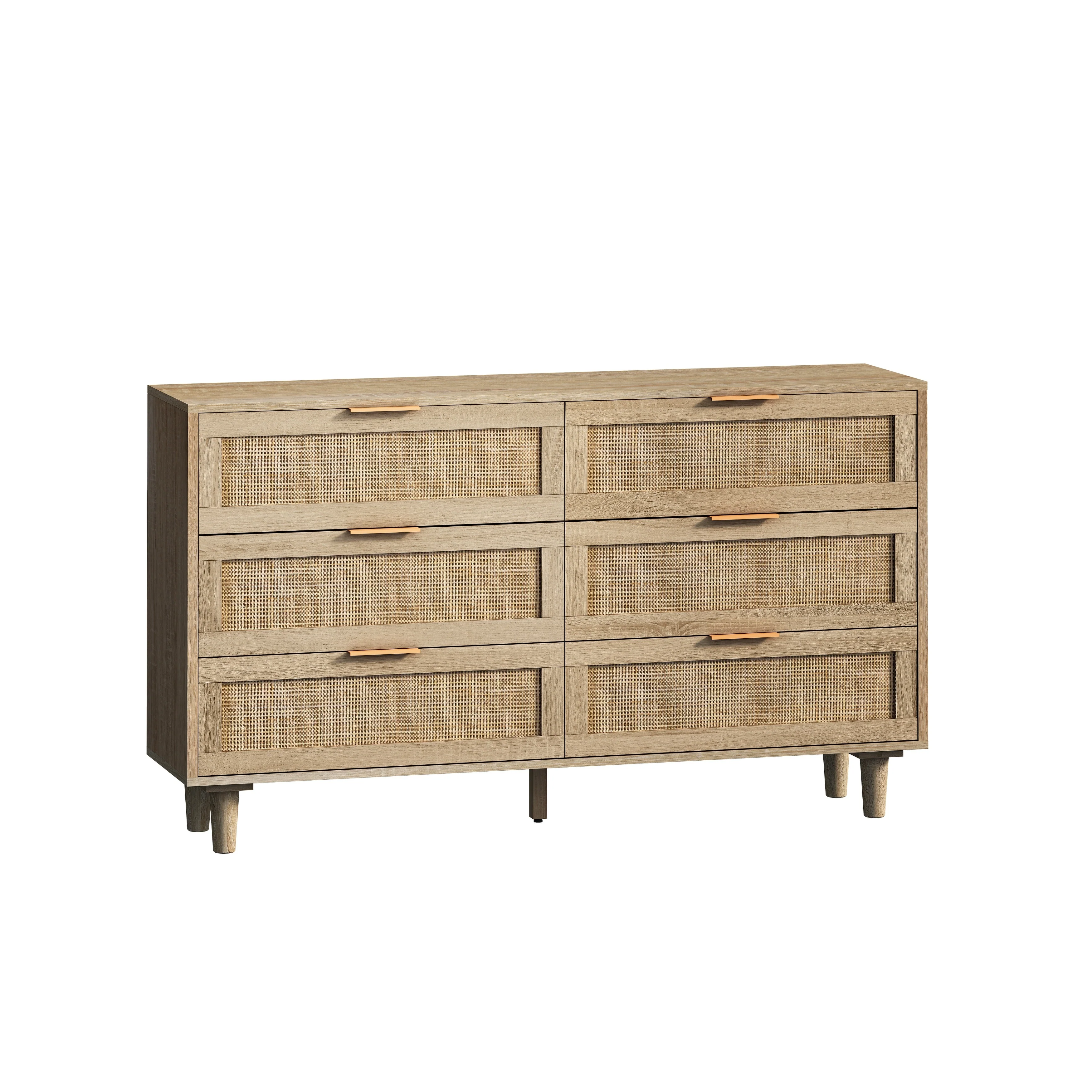 51.186-Drawers Rattan Storage Cabinet Rattan Drawer,for Bedroom,Living Room