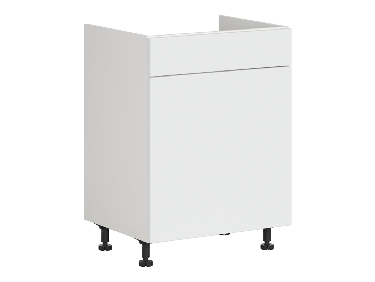 Szafka pod zlewozmywak Top Line 2 60 cm z szufladą śnieżny super mat