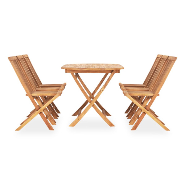 Zestaw mebli ogrodowych Brąz 160 x 80 x 75 cm Drewno tekowe Without armrest