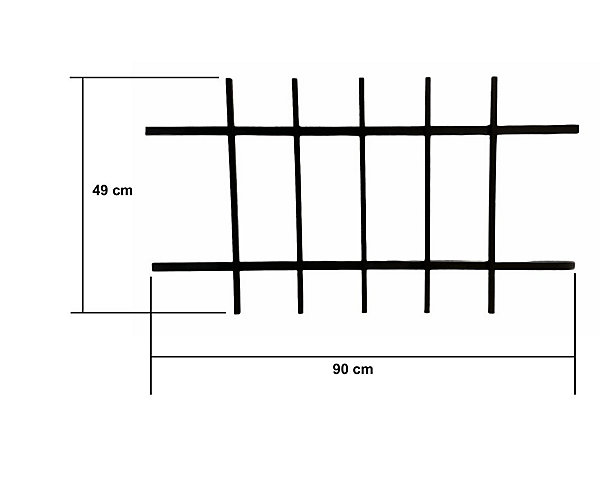 Grille de Defense DISTRI pour Fenetre H 65 cm x L 80 cm (côte tableau)