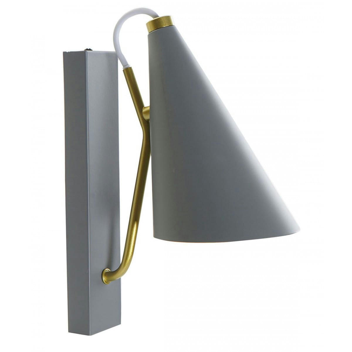 - Applique murale métal gris et doré 12x25x29cm