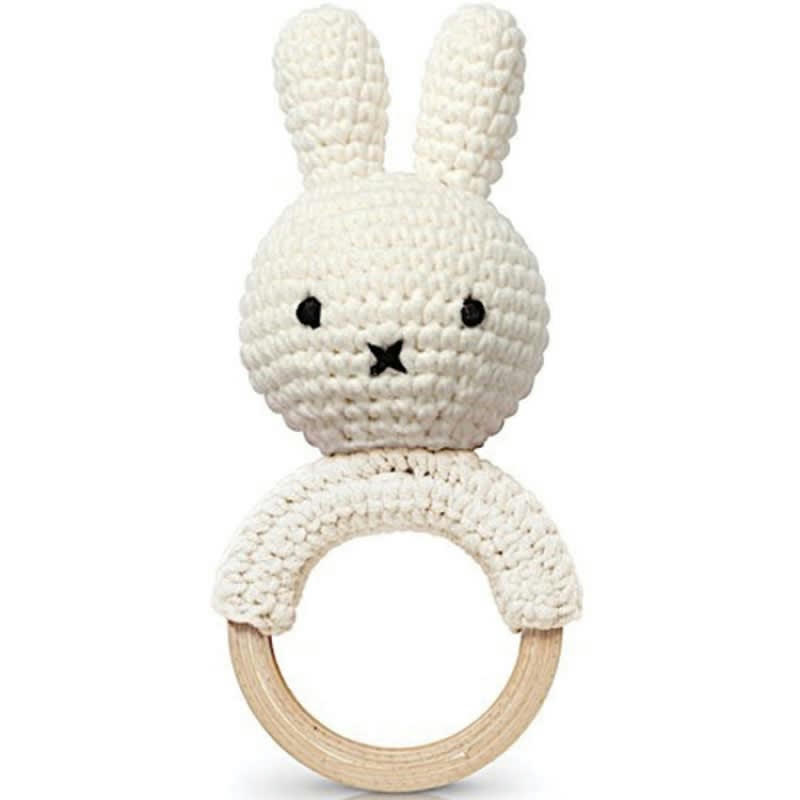 - Hochet anneau de dentition Miffy blanc