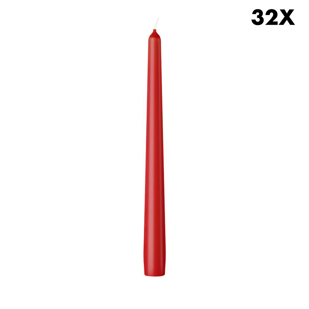 Bolsius gladde dinerkaarsen - rood - 24,5 cm