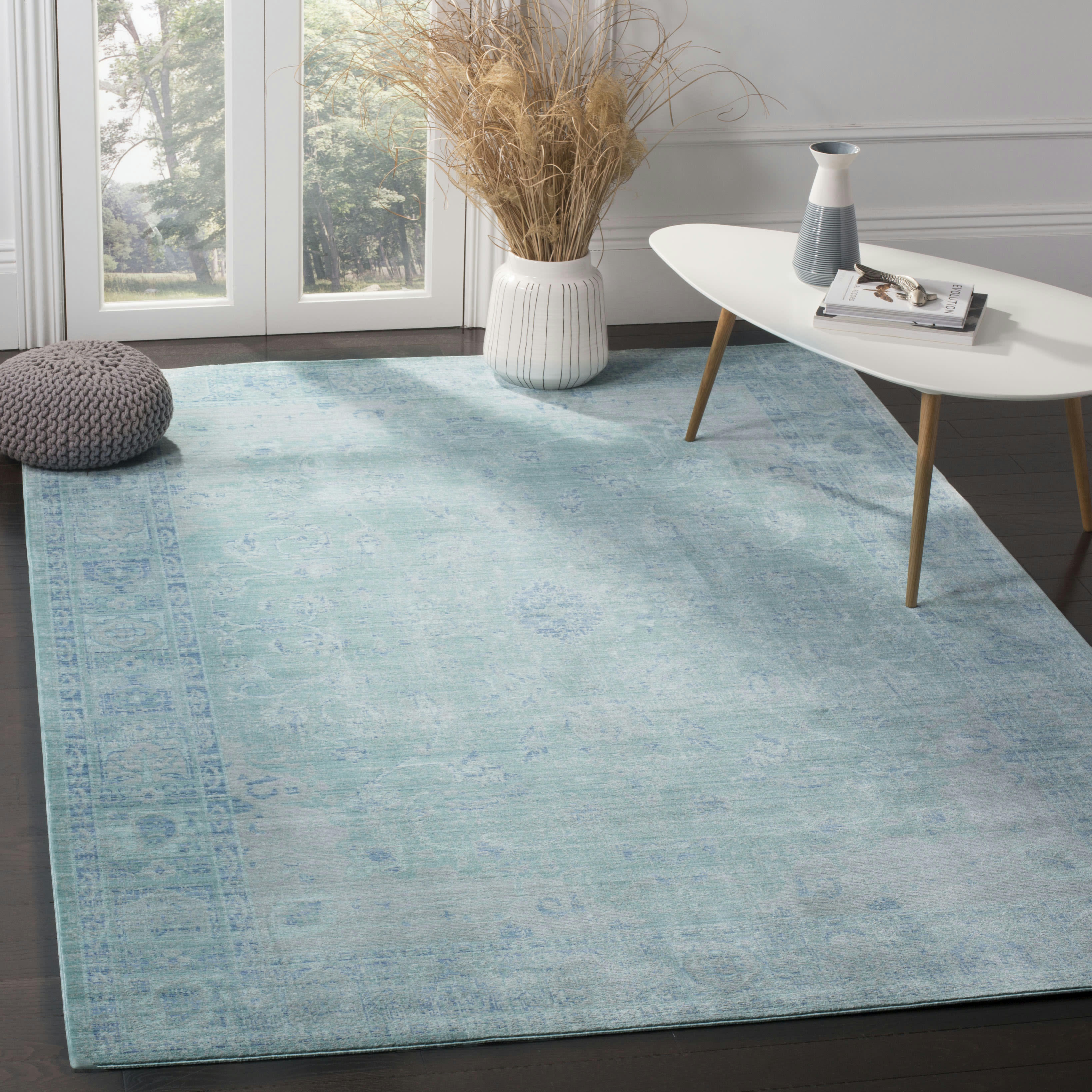 VALENCIA - Tapis de salon interieur en teal & multi, 183 x 274 cm