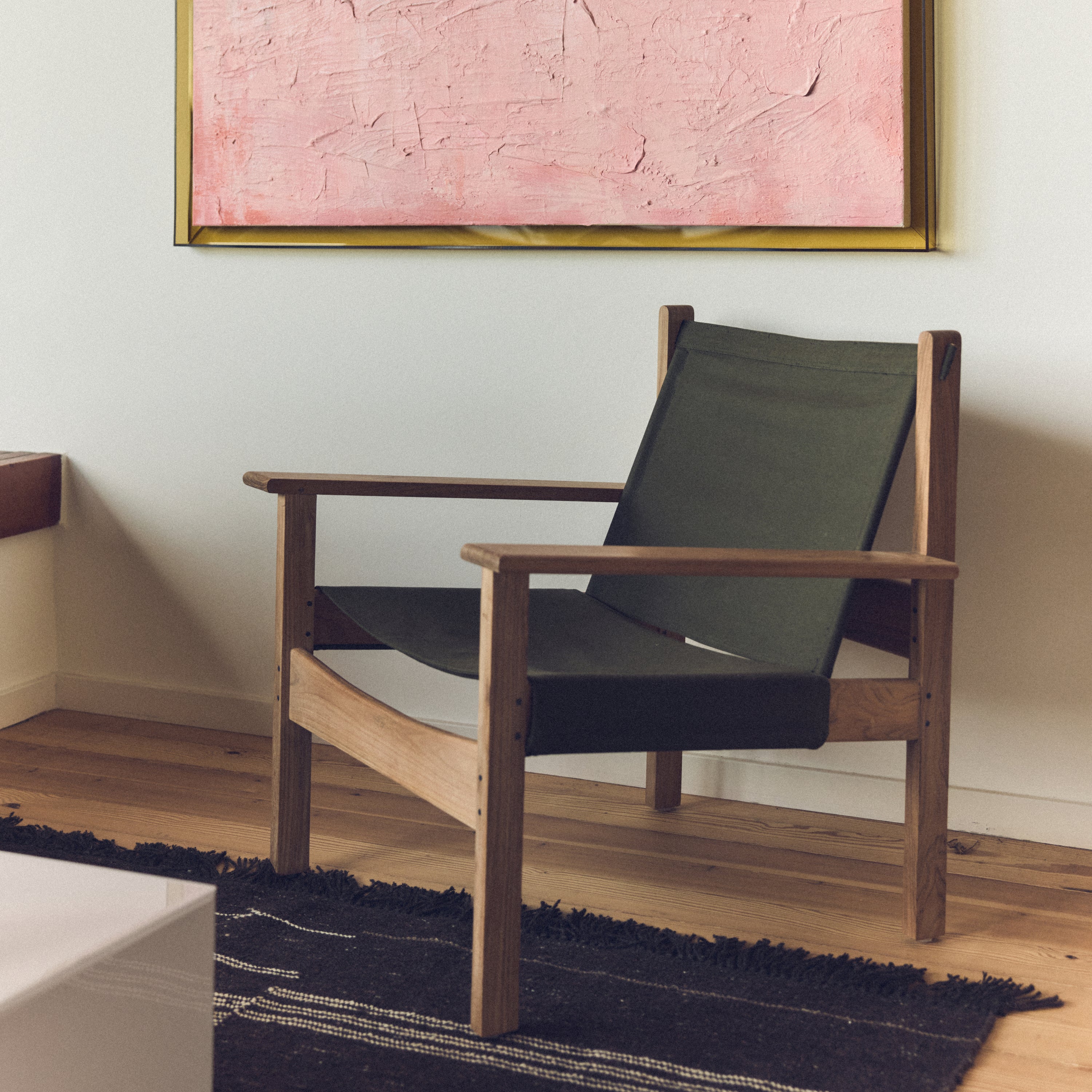 HKliving Explorer Lounger - Army Green