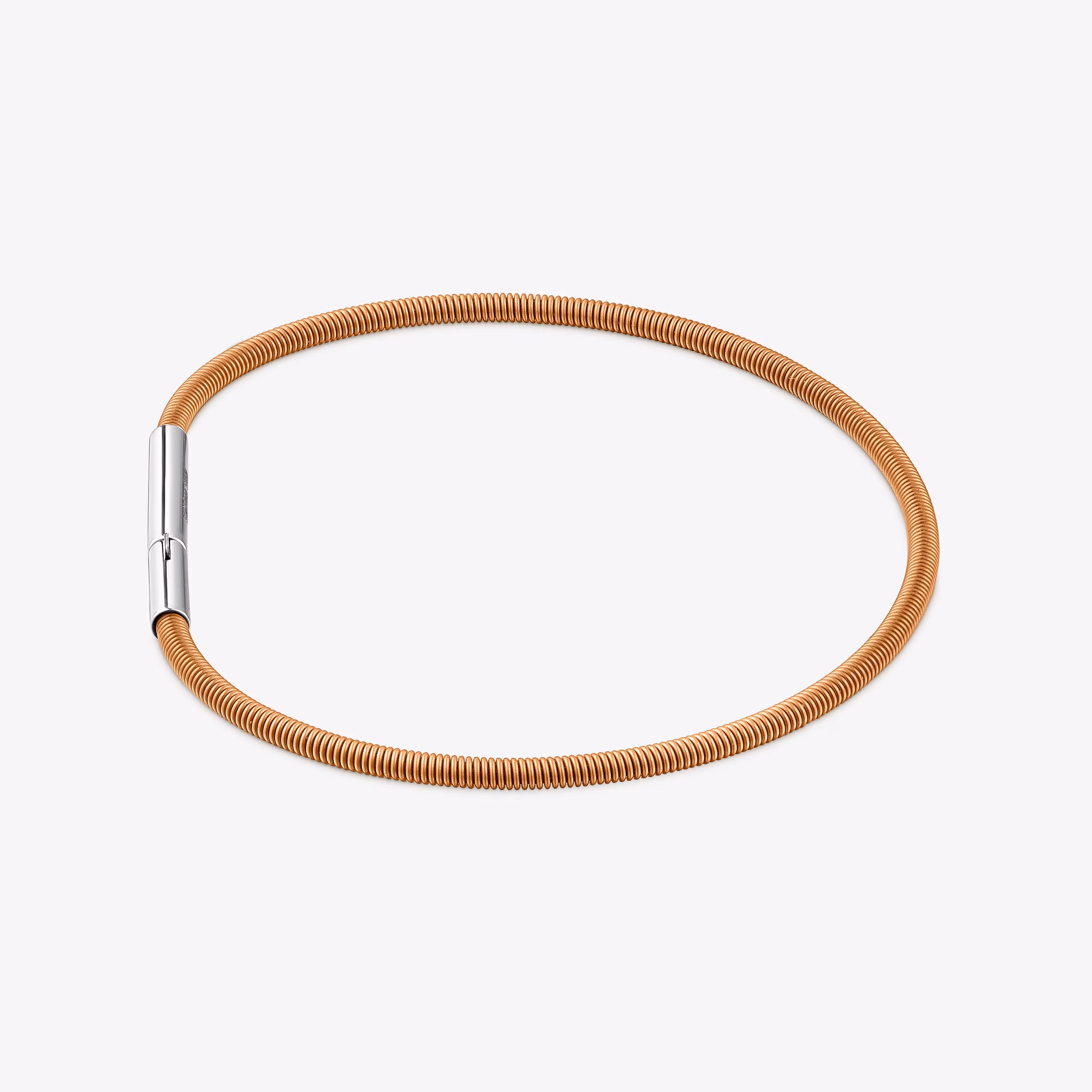 Pulsera de acero IP naranja 17 cm Mesh Tube