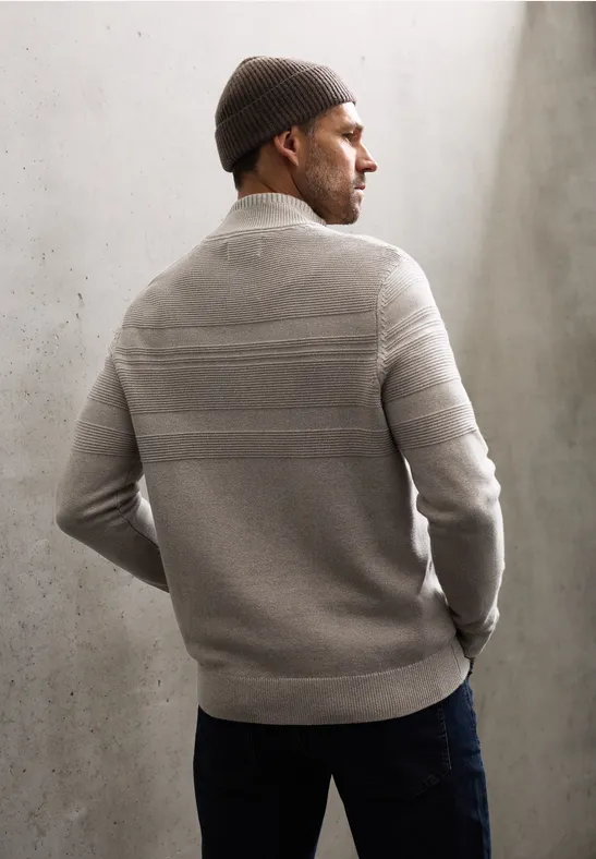Strukturstreifen Pullover