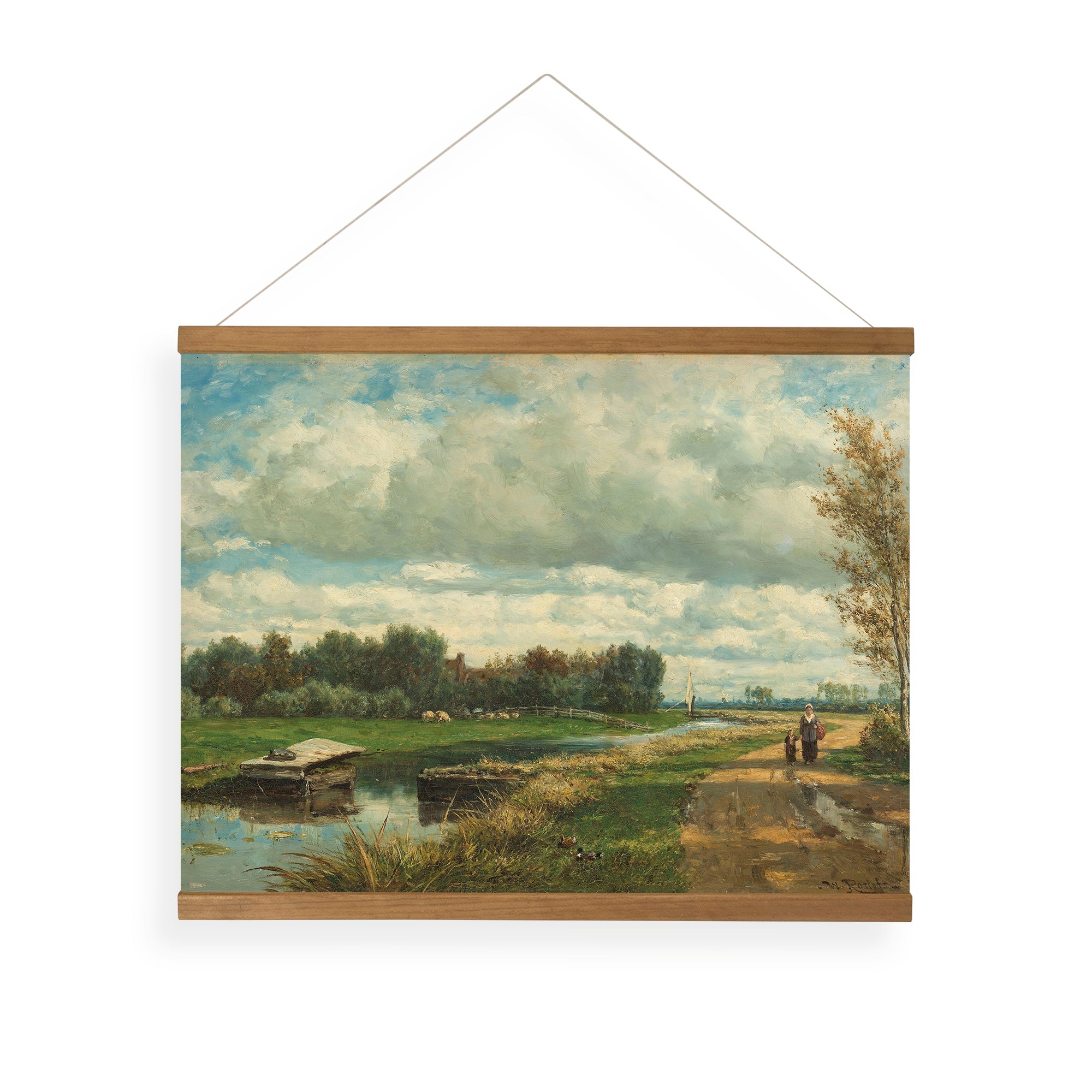 Art for the Home Hangende Poster Linnen - Hollands Landschap - 60x80cm