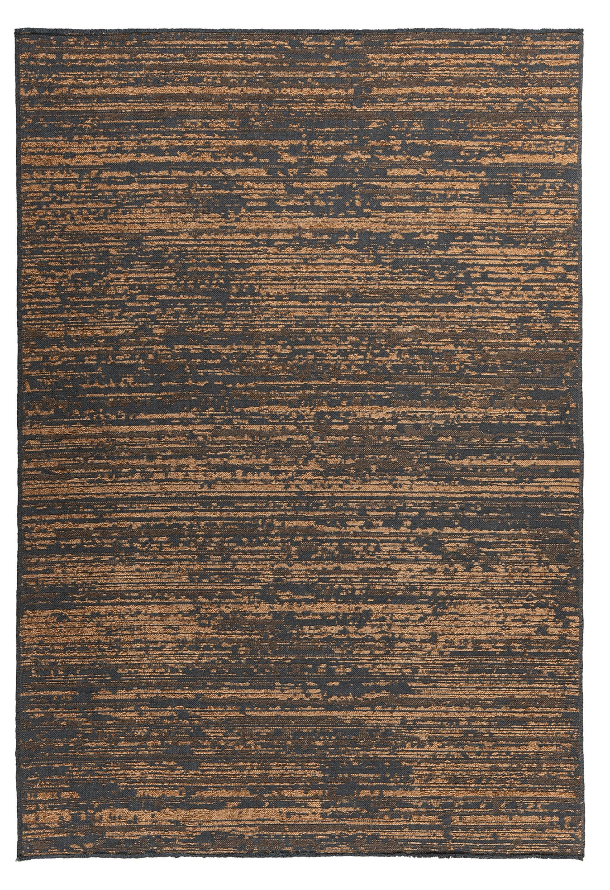 VIALEK - Tapis de salon en polyester marron 80x160 cm