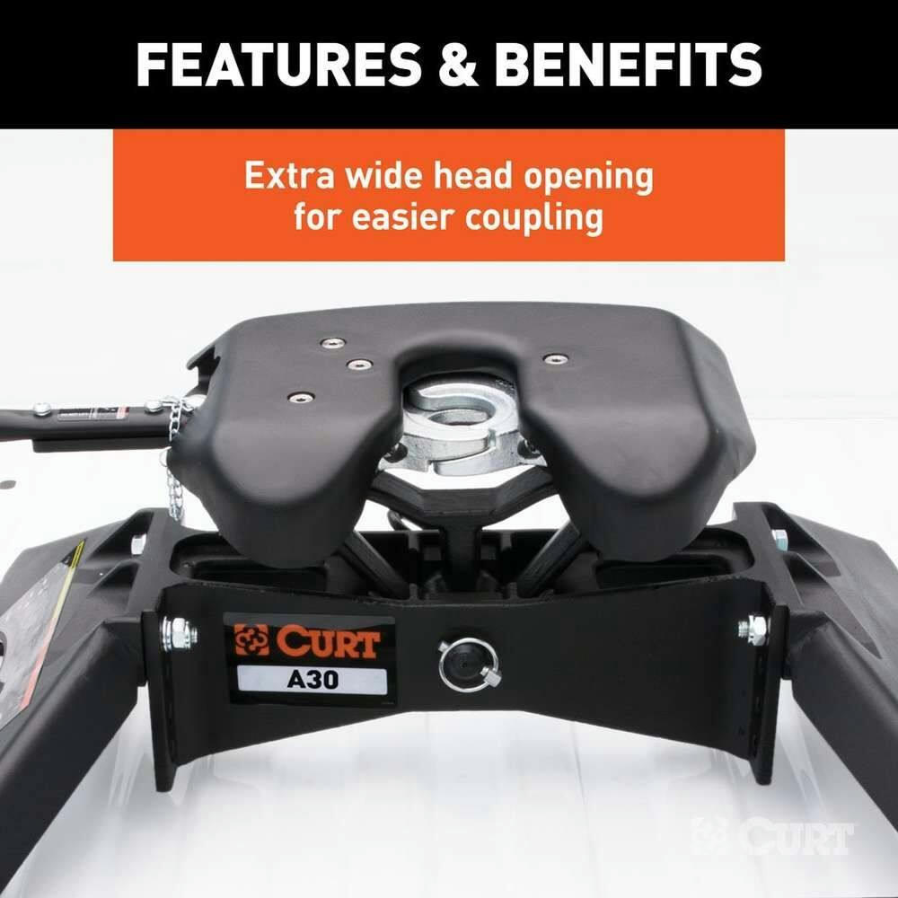 CURT A30 5th Wheel Hitch with Rails