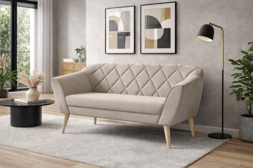 Sofa Skandynawska 2 osobowa GLORIA styl skand manila 02