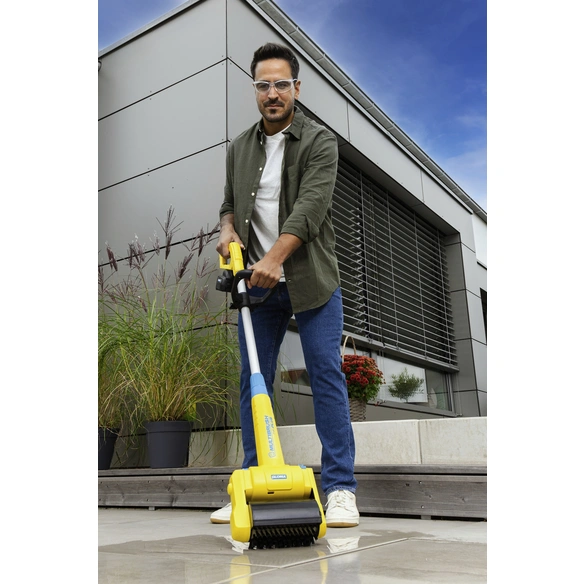 Akku-Oberflächenbürste »BrushSystem«, 450 - 1260 U/min, gelb/blau