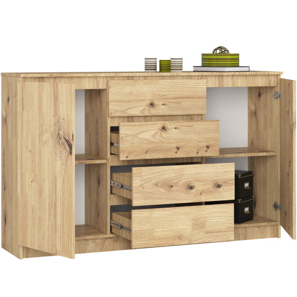 Komoda AKORD K160 Dąb Artisan 160 cm mat 160x40x99 cm