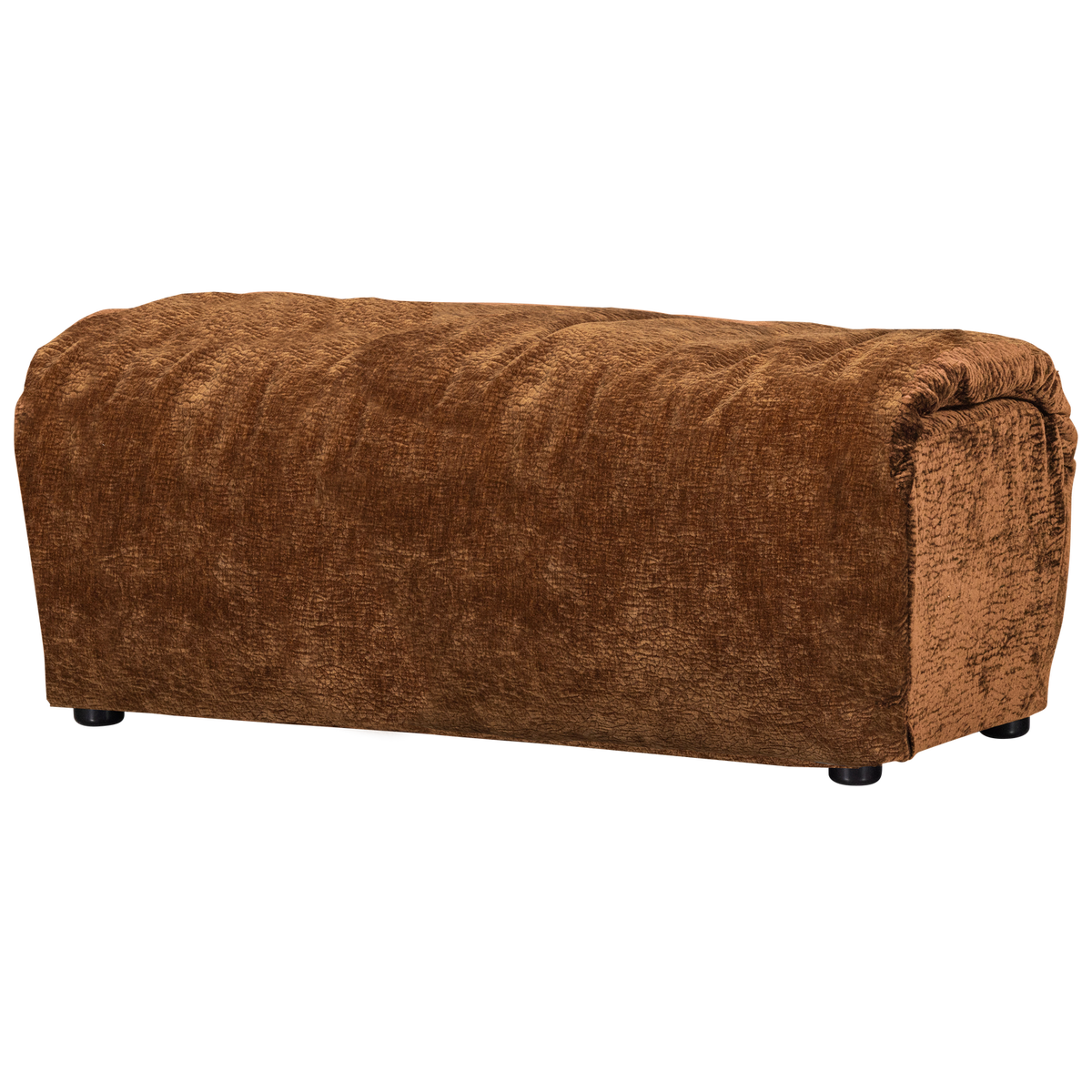 WOOOD hocker Baggy - 3D Chenille - Middenbruin - 45x91x51