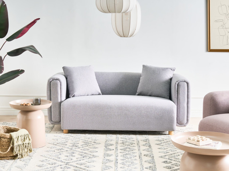 Sofa tapicerowana 2-osobowa szara