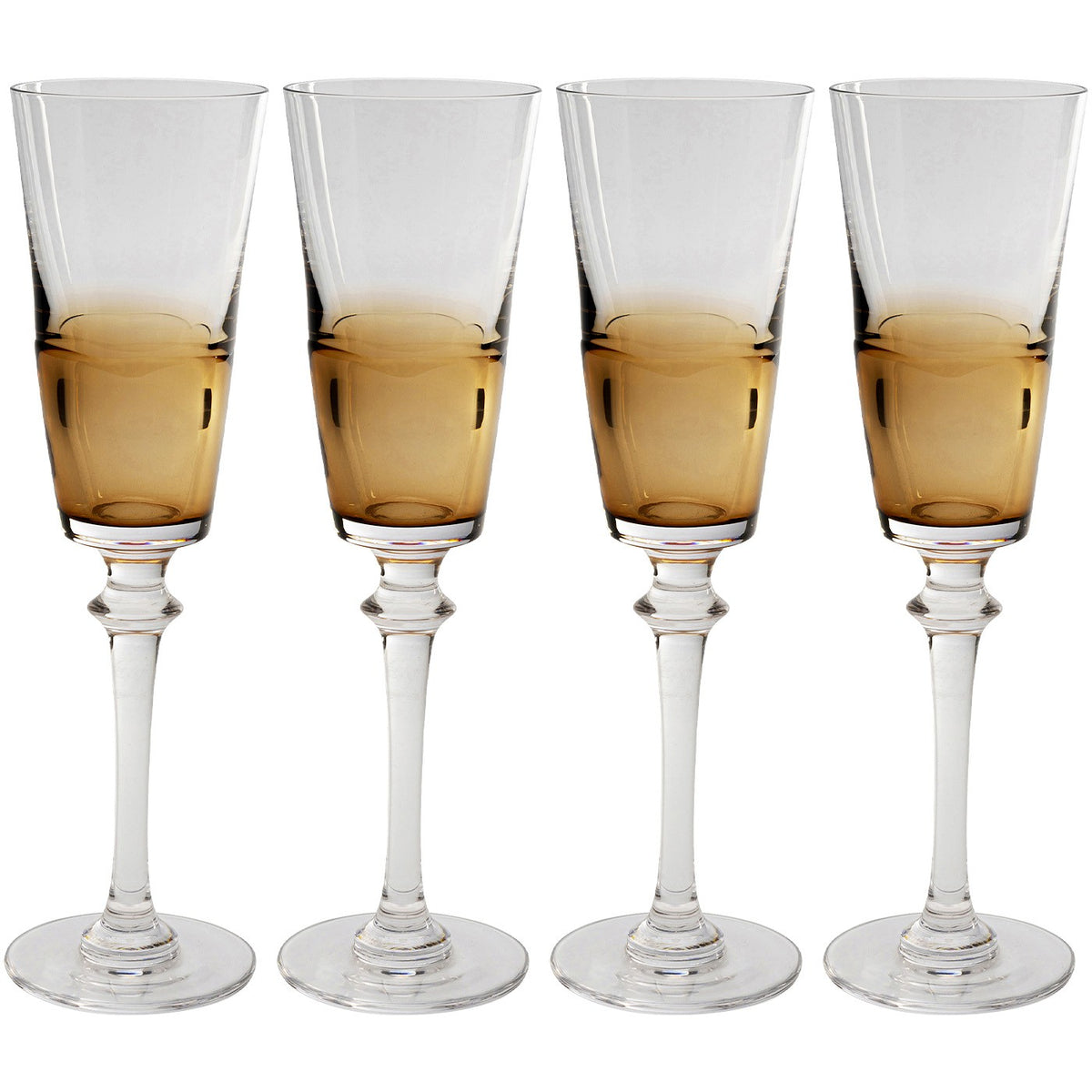 Kare Design Champagneglazen Mimi amber (4/set)