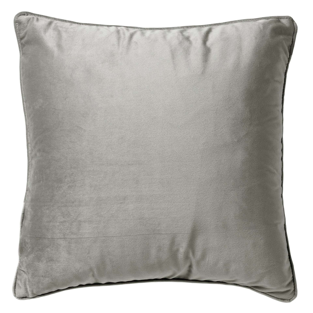 FINN - Kussenhoes 60x60 cm - velvet - effen kleur - Micro Chip - lichtgrijs