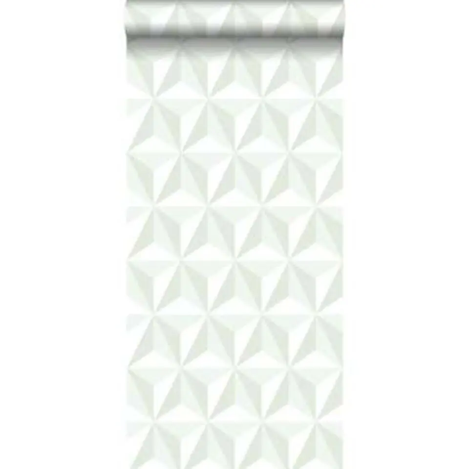 ESTAhome behang - grafisch 3D motief - mintgroen - 53 cm x 10.05 m