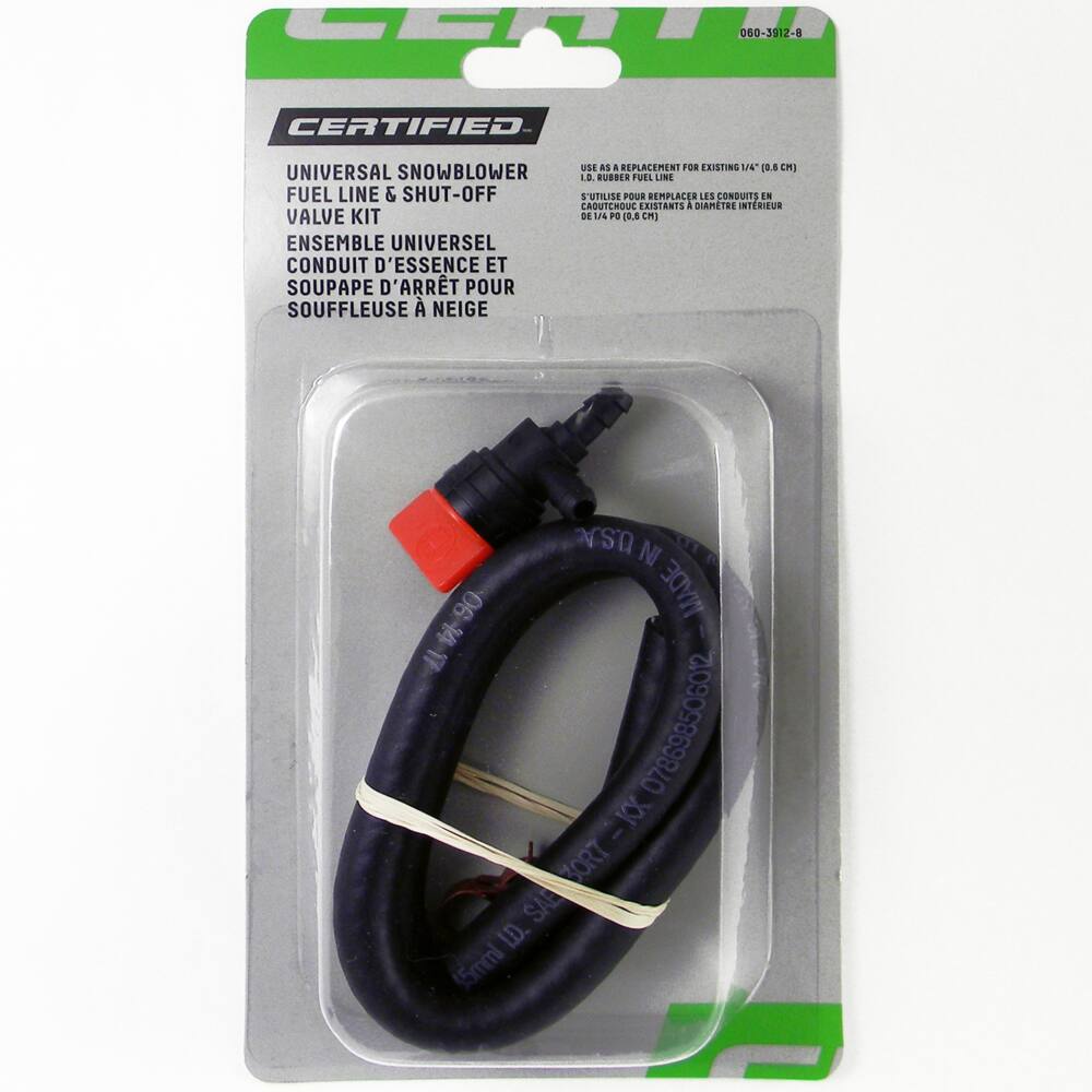 Certified Universal Snowblower Fuel Line & Shut-Off Valve Kit