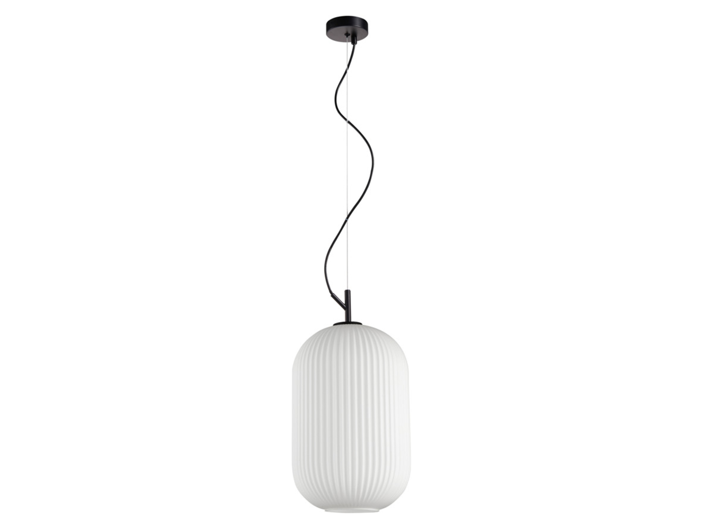 Lampa wisząca Reus 165 cm szklana biała