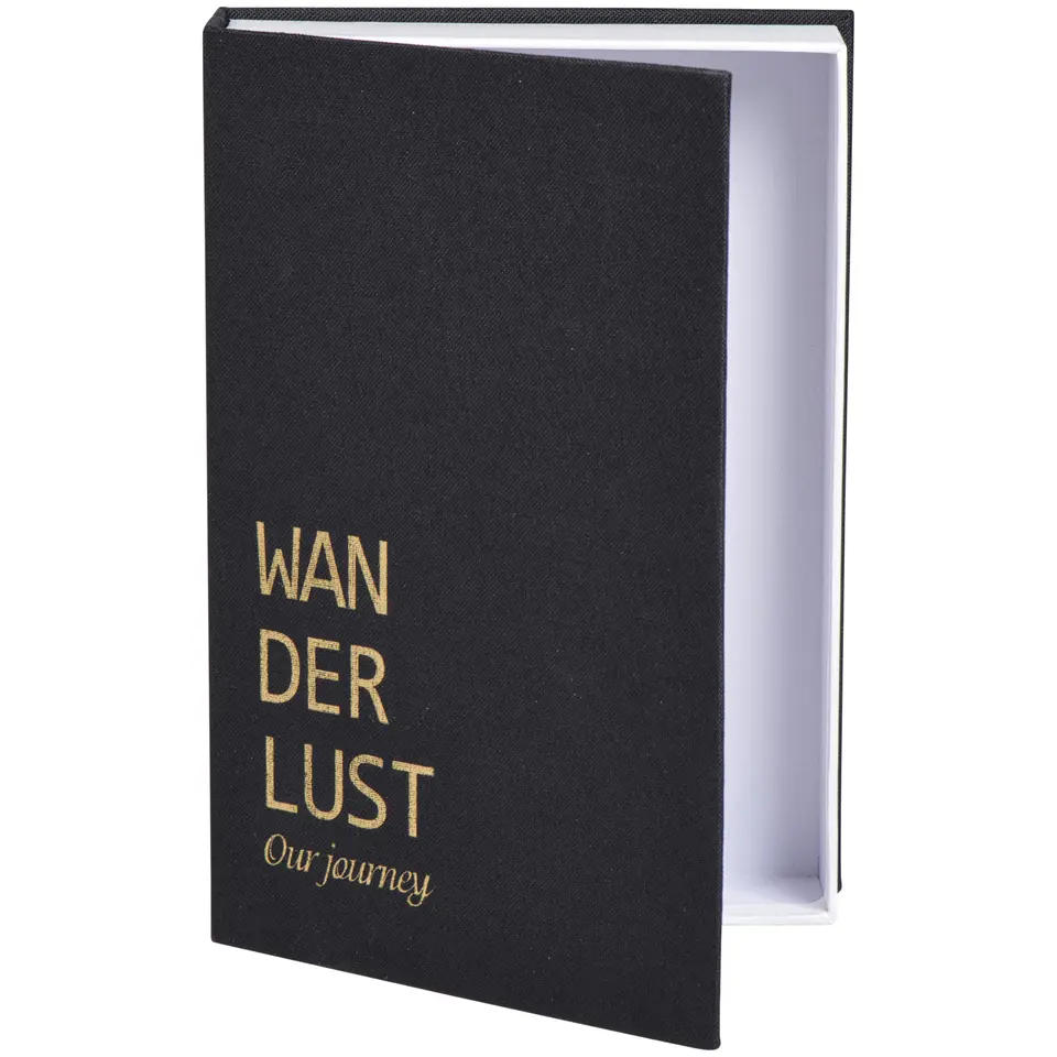 Opbergboek Wanderlust - zwart - 5x23x16 cm