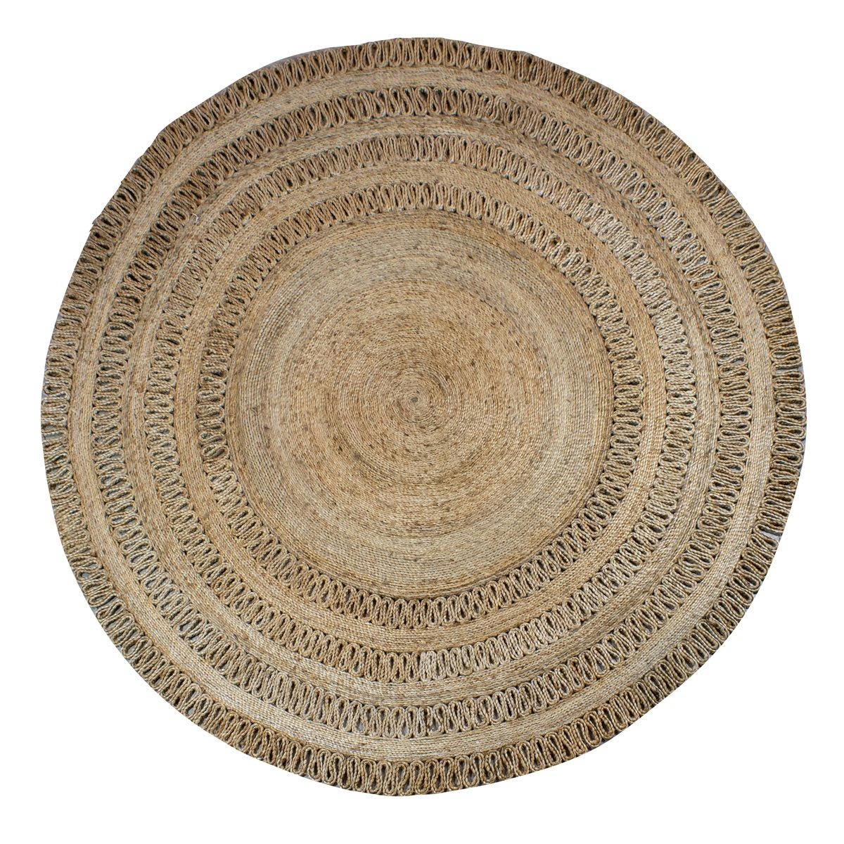 JERICO - Tapis rond en jute tissé à la main Ø220cm