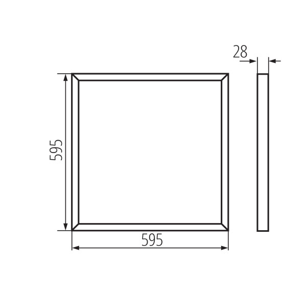 Panel LED LL PANEL N/P40W-NW 66656 LightLogic natynkowy kwadratowy IP20 1
