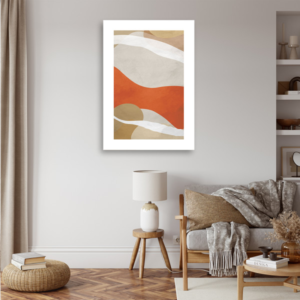 Feeby Obraz na płótnie, Abstrakcyjne linie i kształty boho 40x60