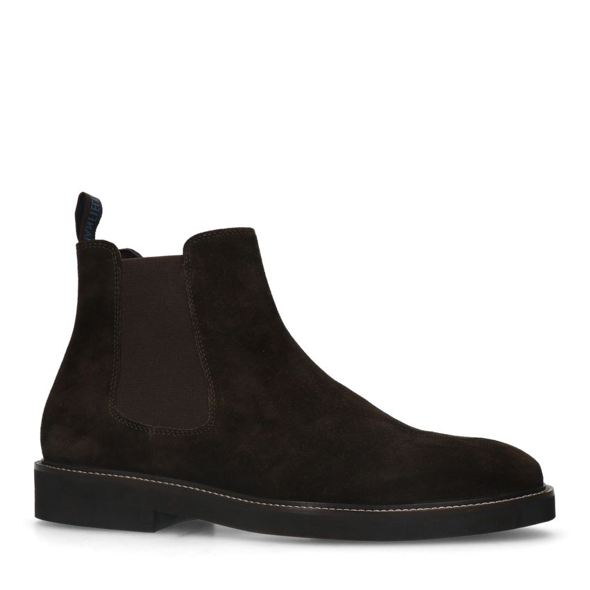 Manfield Bruine suède chelsea boots