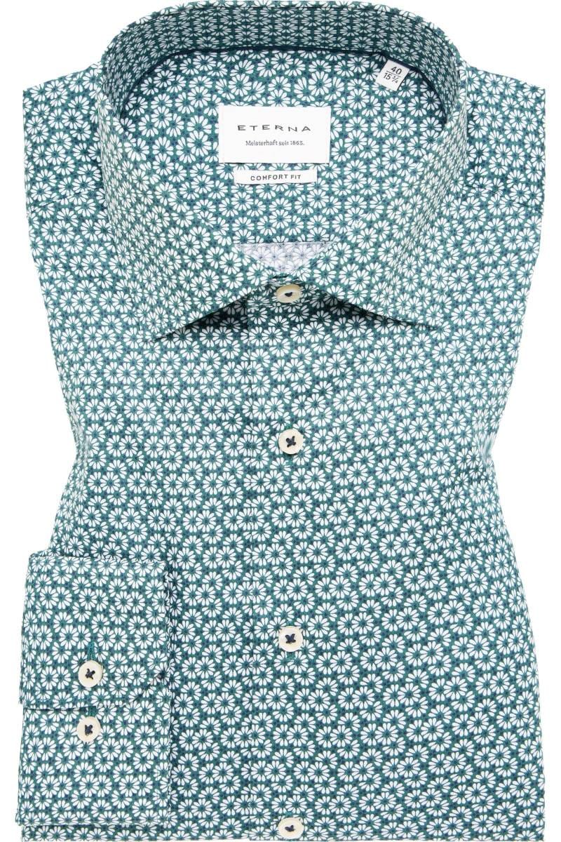 ETERNA Comfort Fit Hemd grün, Bedruckt