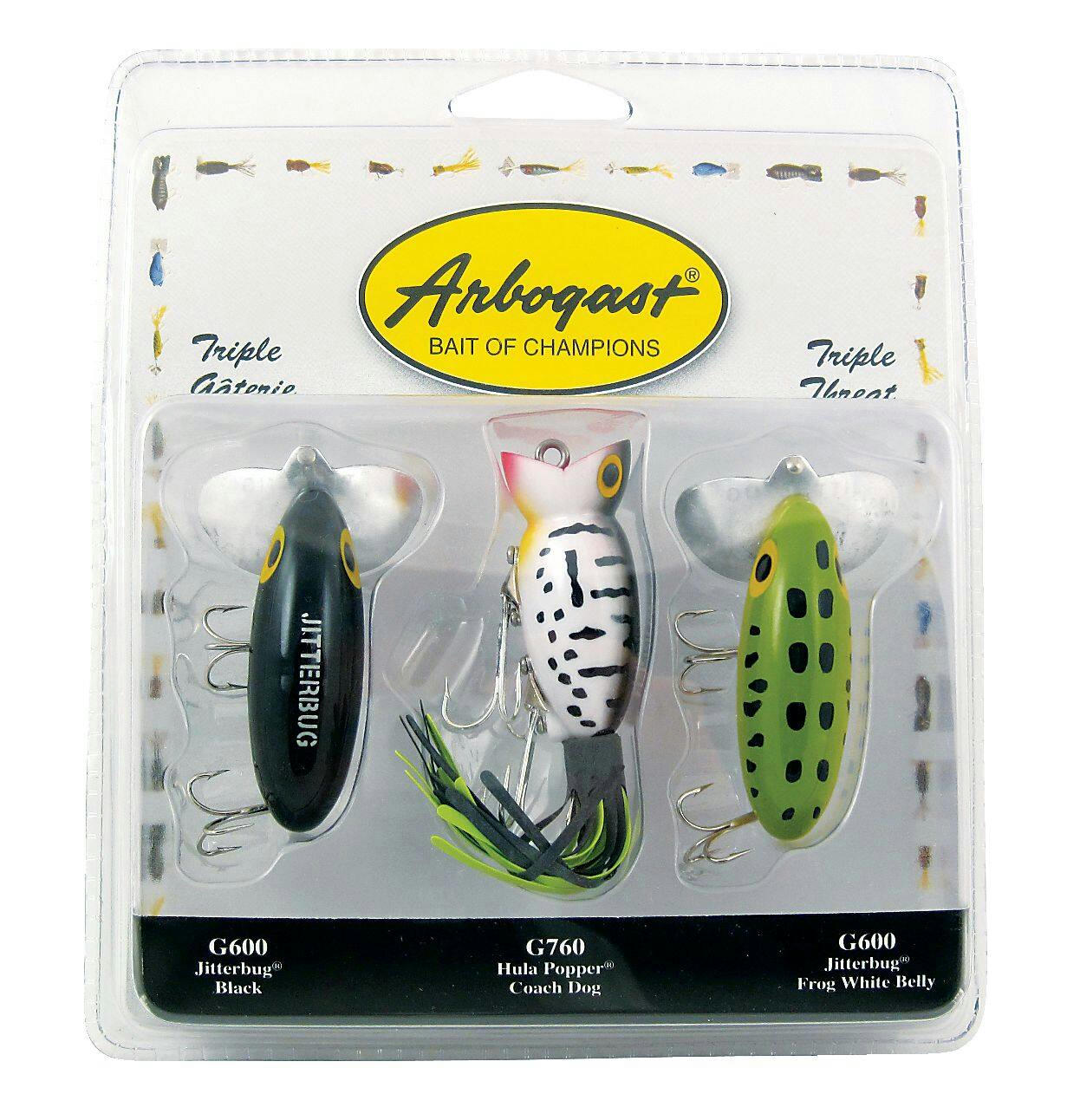 Arbogast Triple Threat Crankbait Lure, 3-Pk