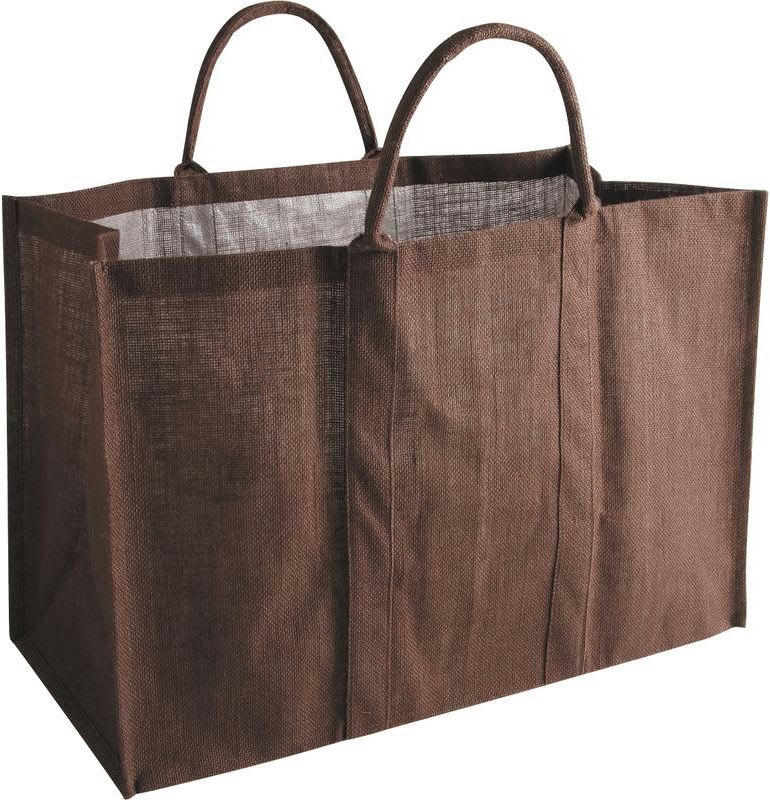 - Sac à bûches en jute chocolat