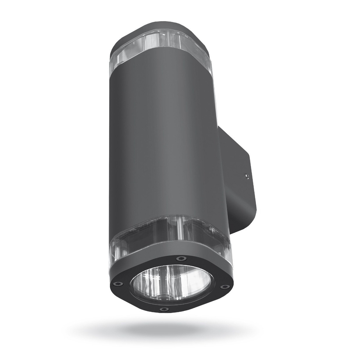 Kinkiet zewnętrznyszaro-przezroczysty BRUNO 2xGU10x30W IP54 Videx