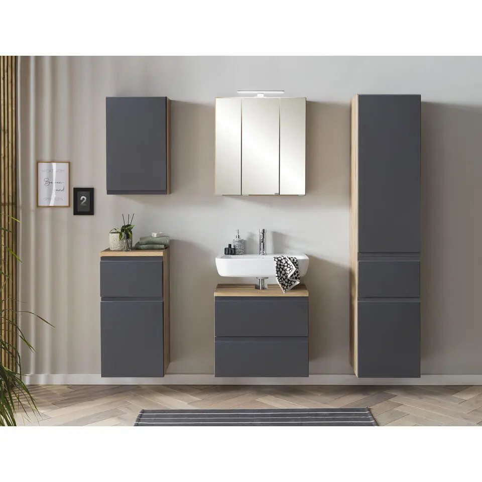 Kolomkast Varese - 40 x 35 x 180 cm - Grafietgrijs design