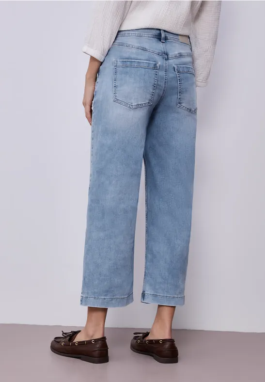 High Waist Wide Leg Jeans im Loose Fit