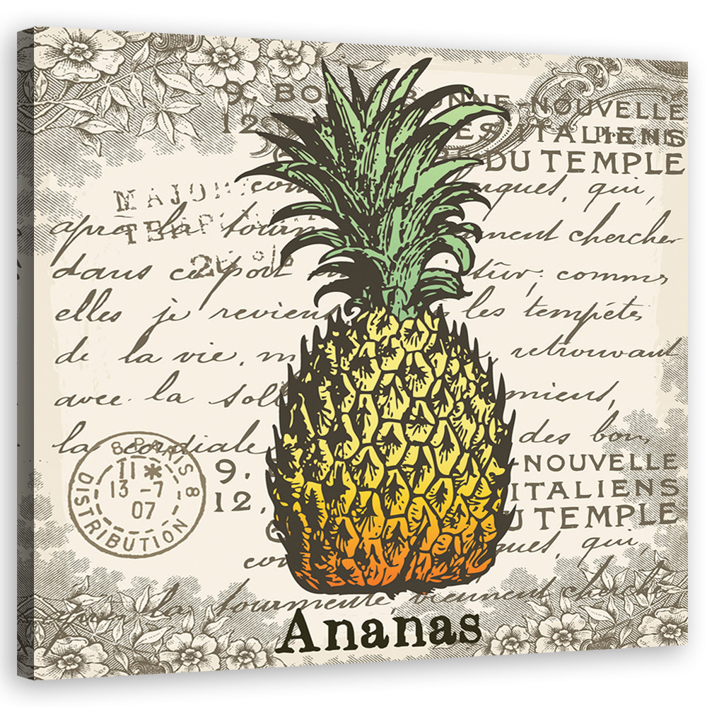 Feeby Obraz, Ananas vintage 30x30