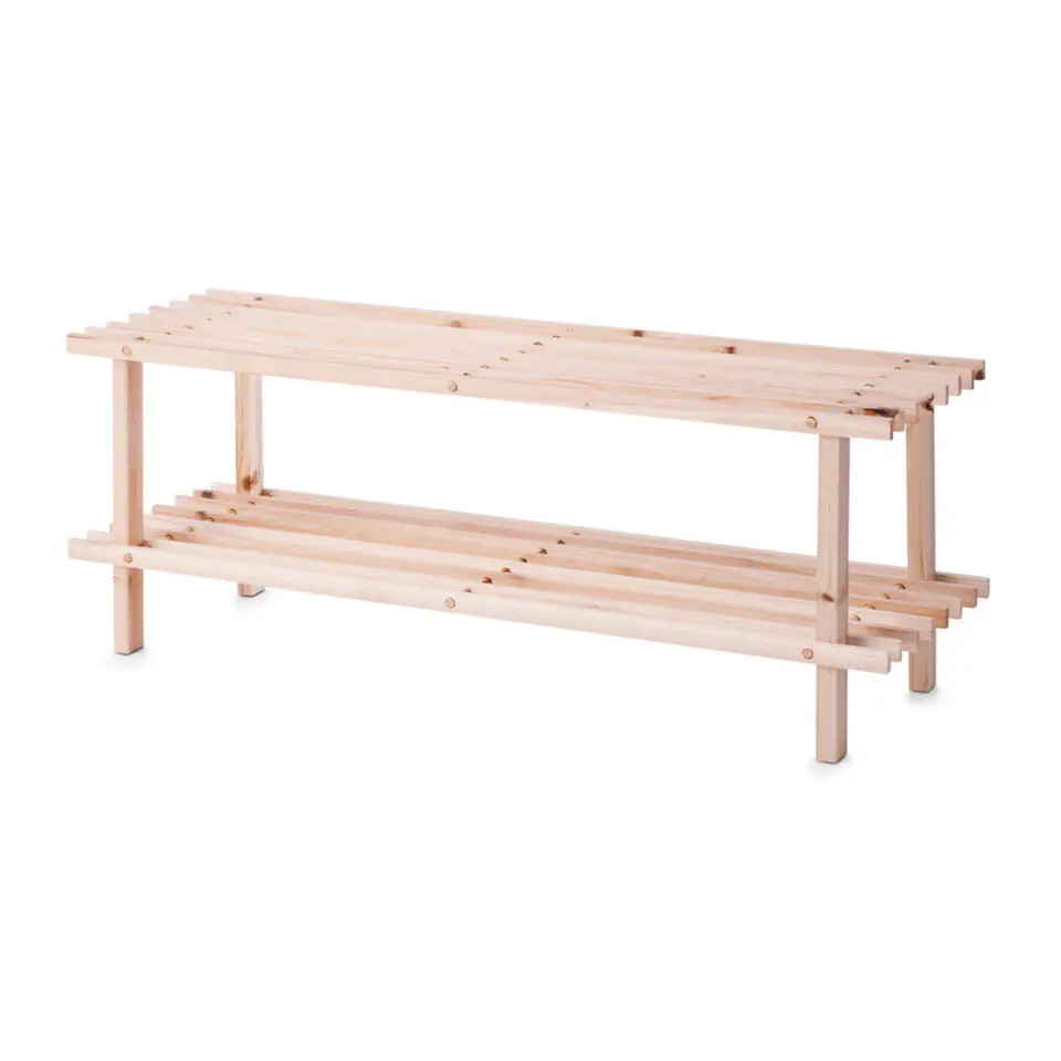 Zeller Schoenenrek - hout - 2-laags - 80 x 26 x 29 cm