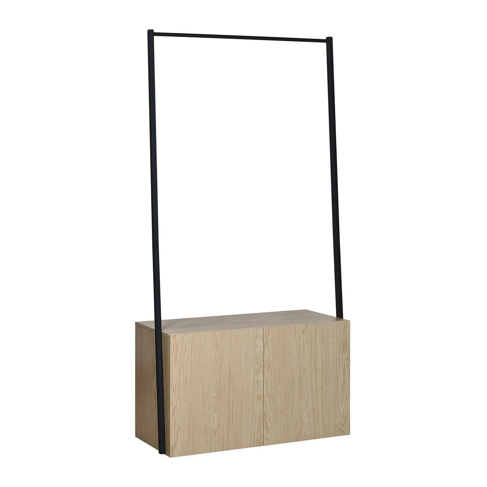 ALTA - Portant vêtements bois et métal L90 x H175 cm