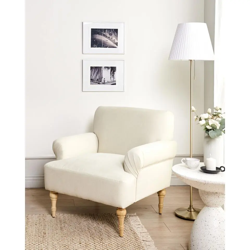 FREDROS - Fauteuil - Lichtbeige - Polyester