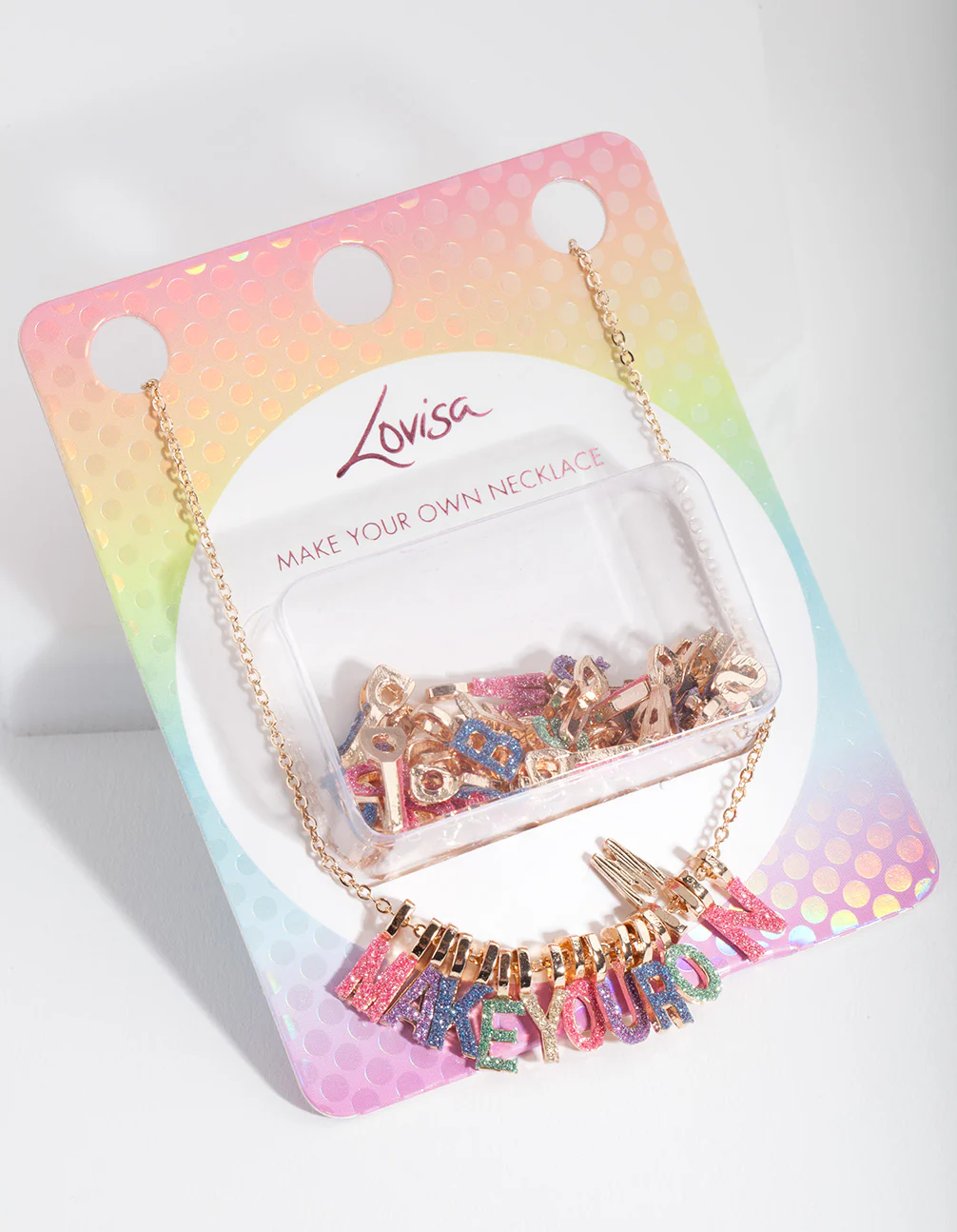 Kids Gold Glitter Make Your Own Necklace