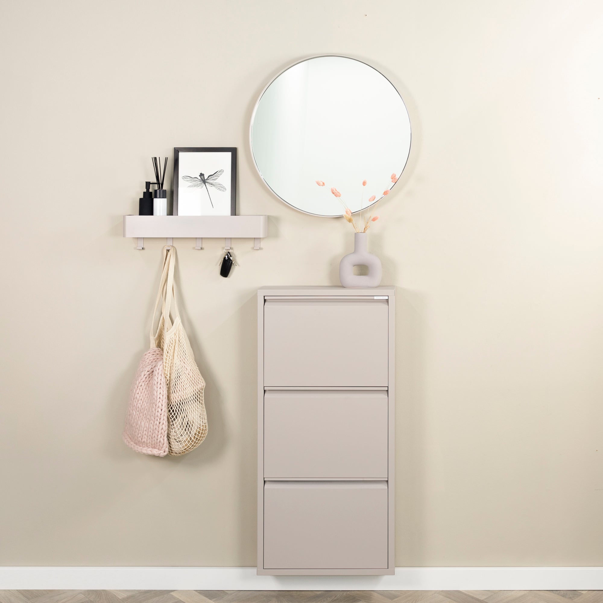 Spinder Design Billy 3 Schoenenkast - Silky Taupe