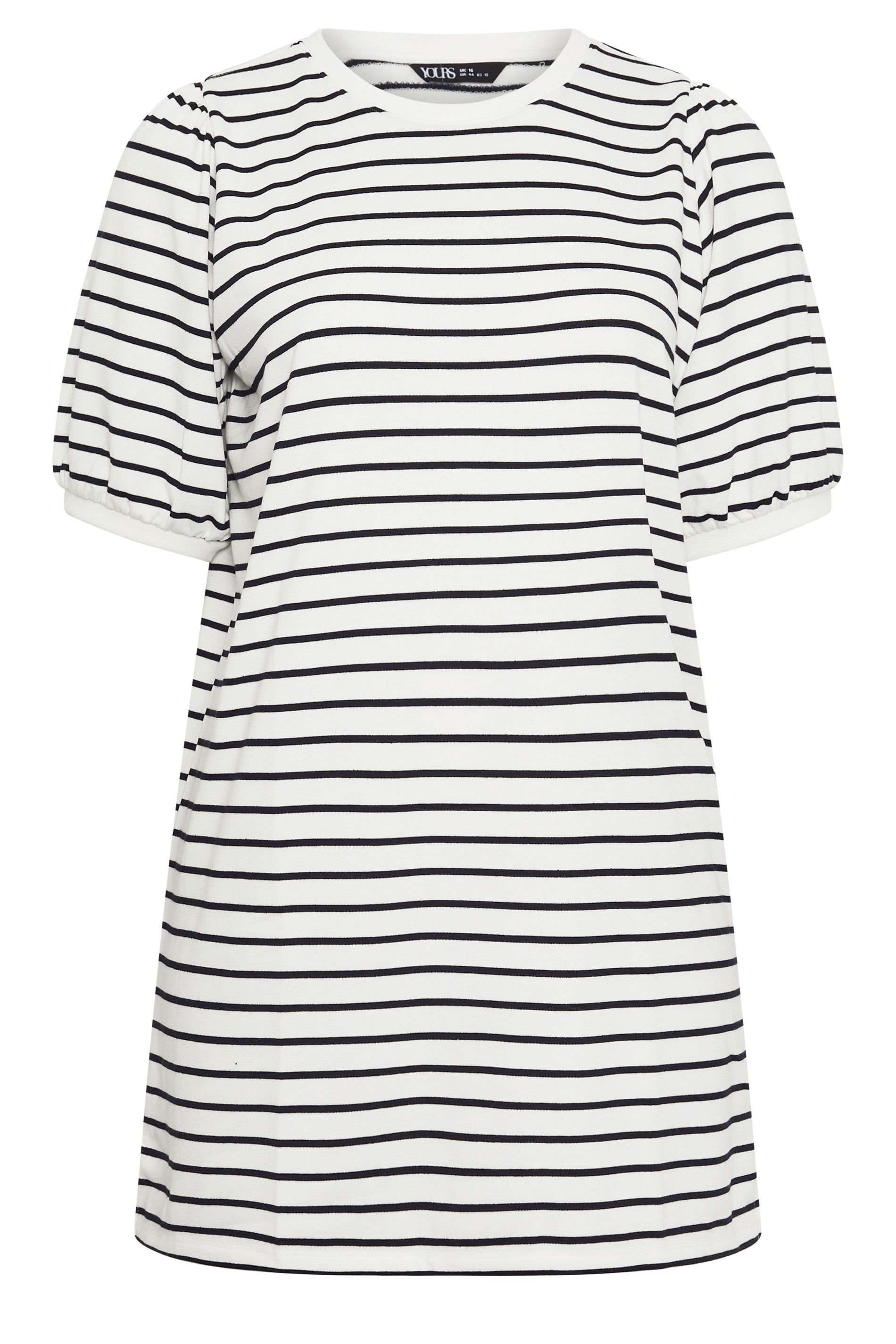 Yours Striped Balloon Sleeve Mini Dress
