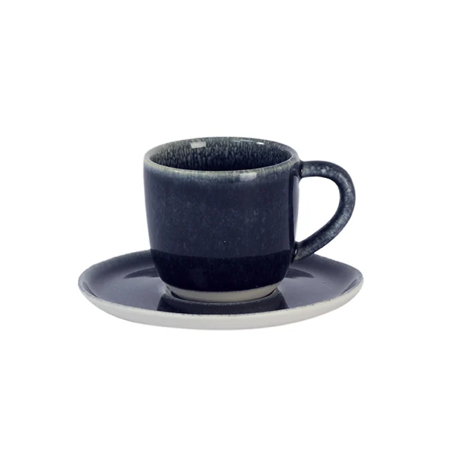tasse & sous-tasse espresso bleu nuit