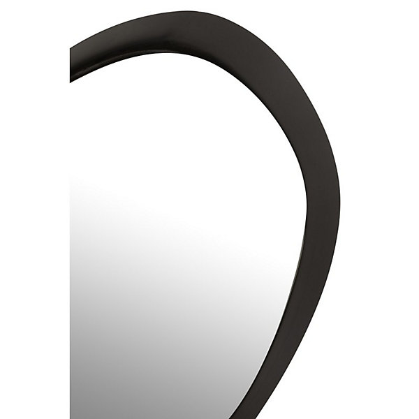 Miroir rond en métal noir 60.5x4.5x58 cm