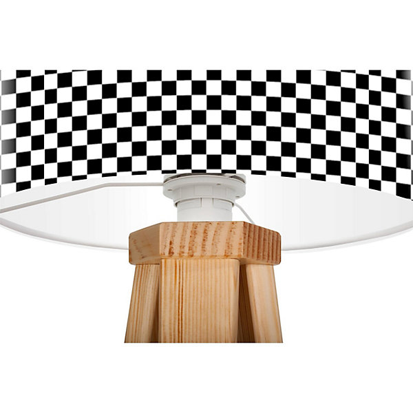 Lampe de chevet kids foto-337 30 x 30 x 45 cm Bois clair, blanc