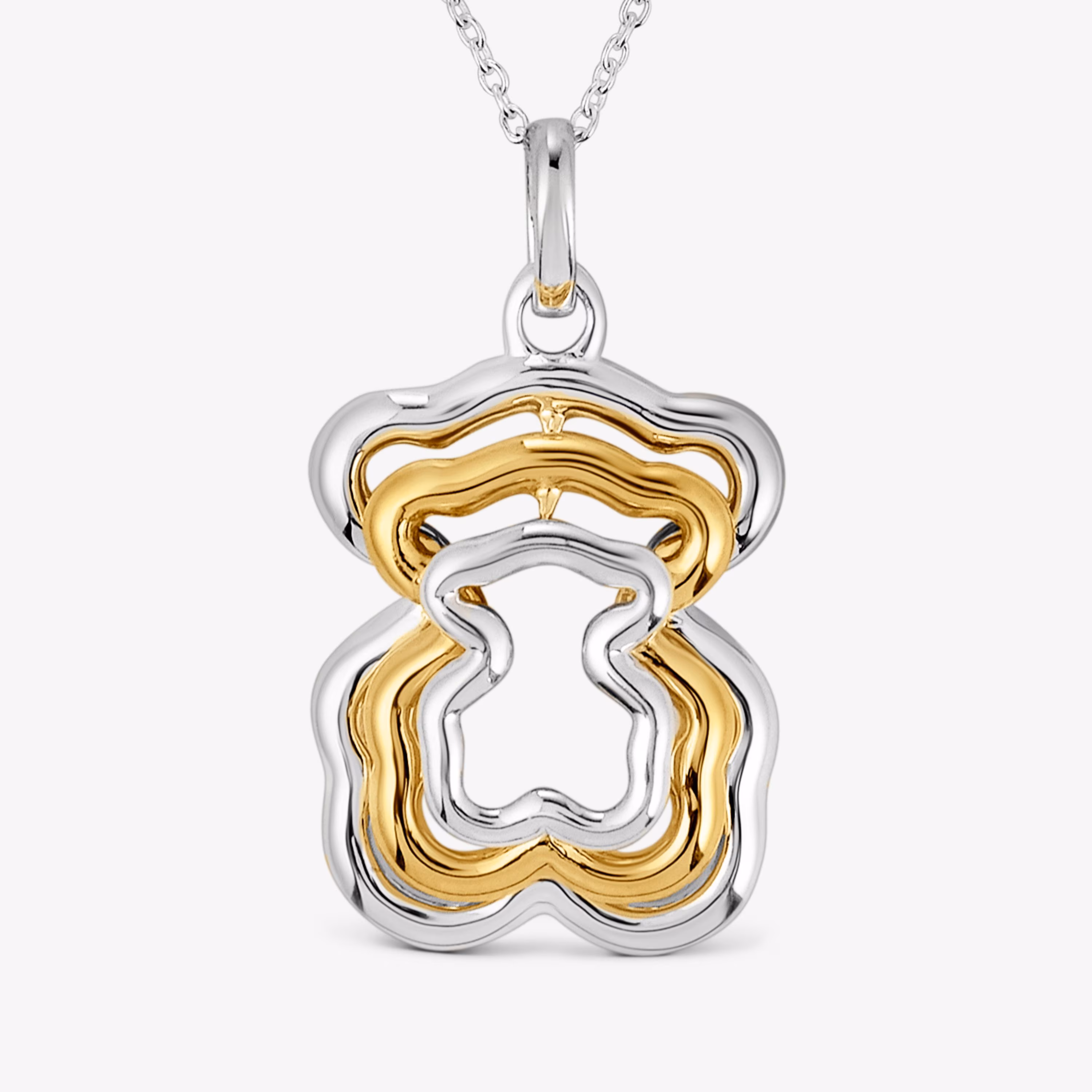 Collar triple oso bicolor Bickie