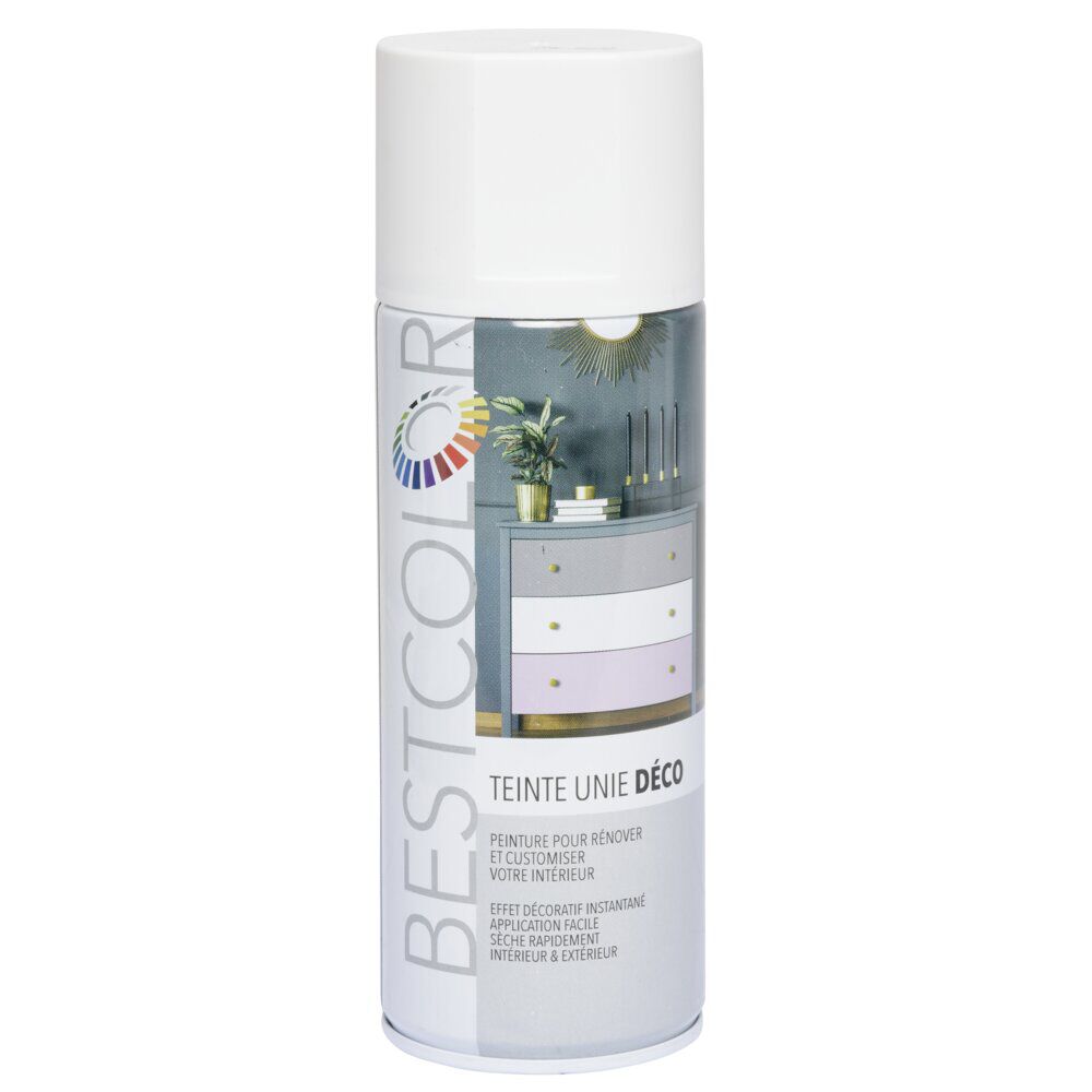 Peinture aérosol blanc mat int/ext 400ml